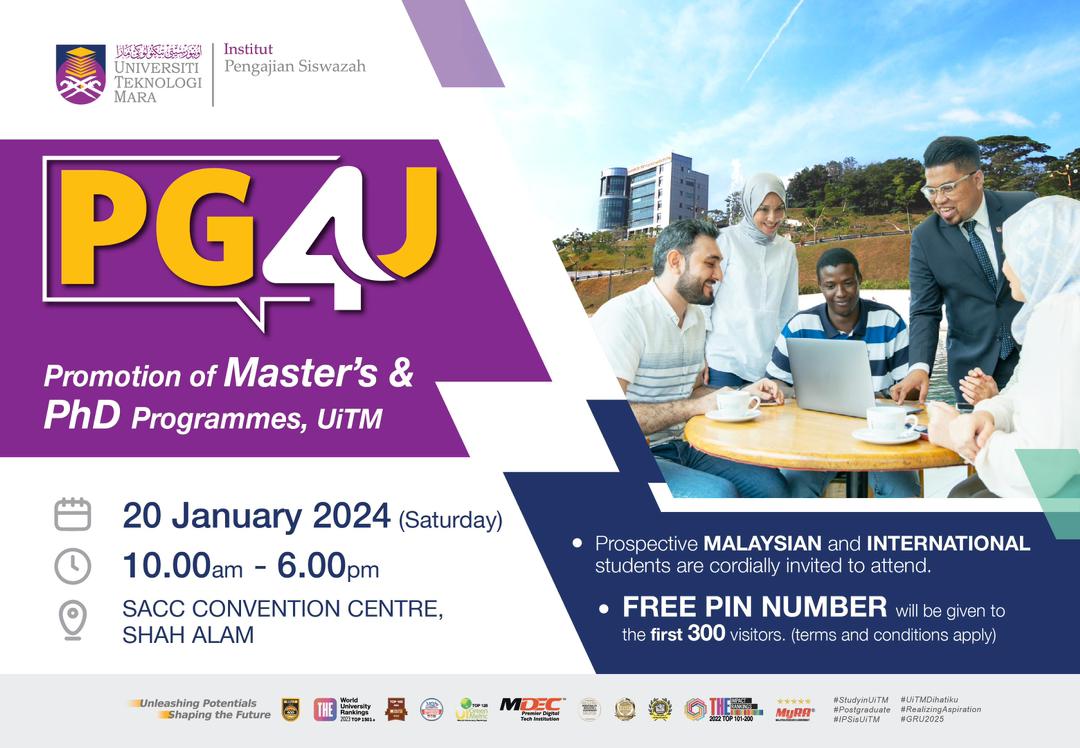 PG4U: Promotion of Master's & PhD Programmes, UiTM